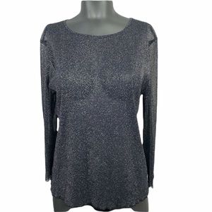 Victorias Secret Pink Gray Sheer Sparkle Top